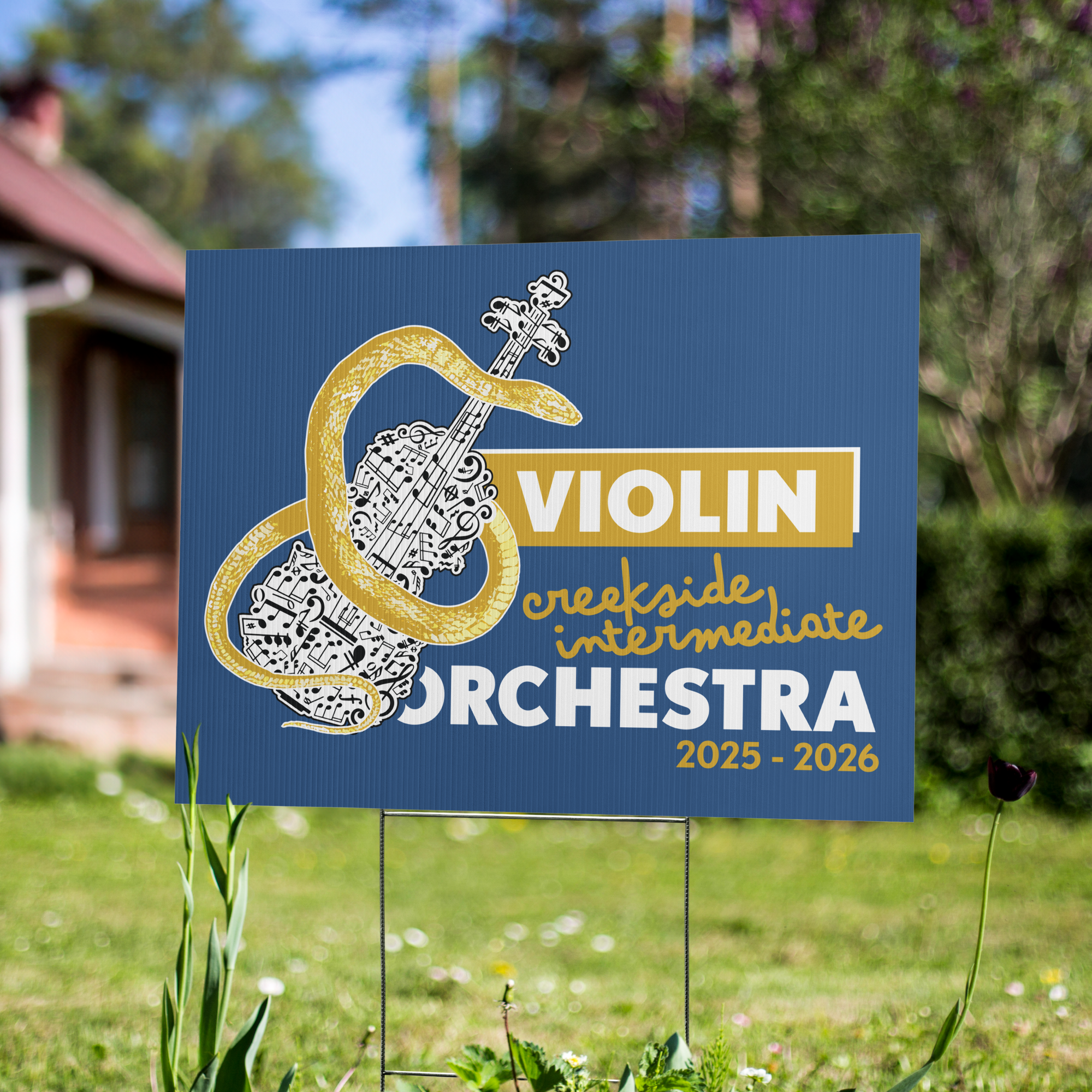 CIS Orchestra Yard Sign - Violin
