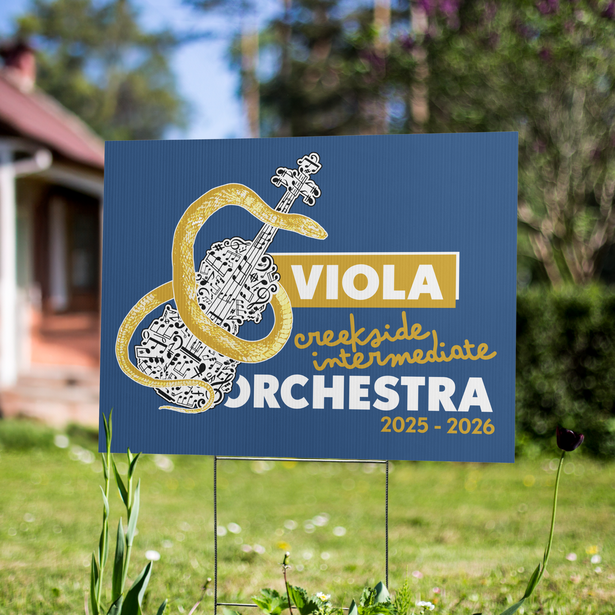 CIS Orchestra Yard sign - Viola