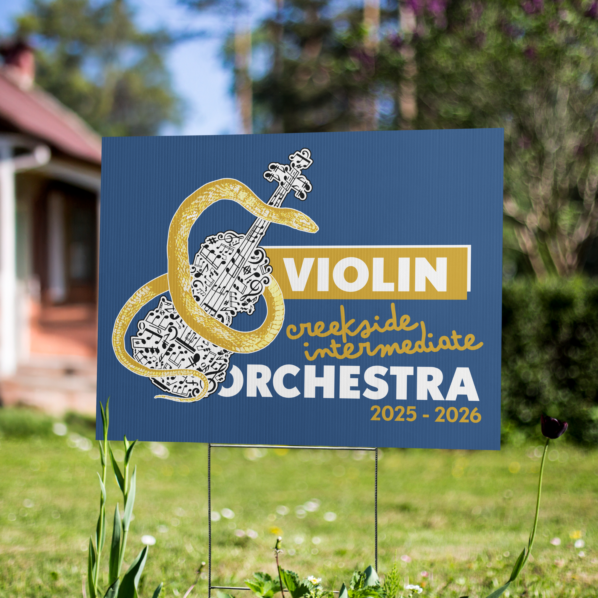 CIS Orchestra Yard Sign - Violin - Image 2