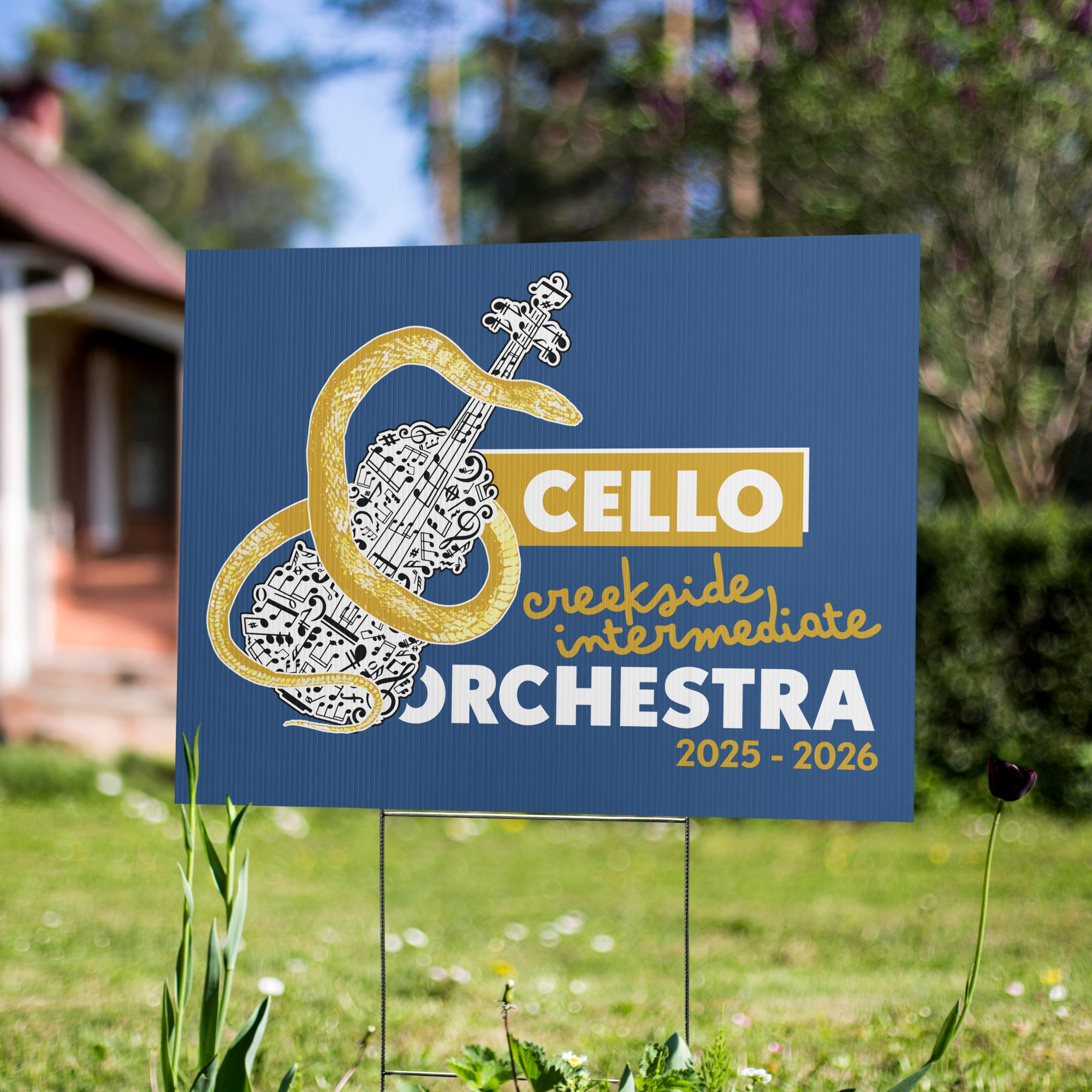 CIS Orchestra Yard sign - Cello - Image 2